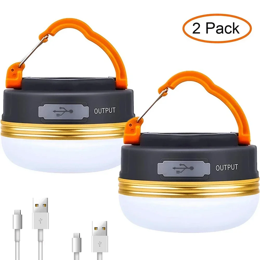 New Portable Camping Lights Outdoor Tent Lamp Have 5 Modes Retractable Hook Mini Family Walking 20W High-Power Emergency Lights