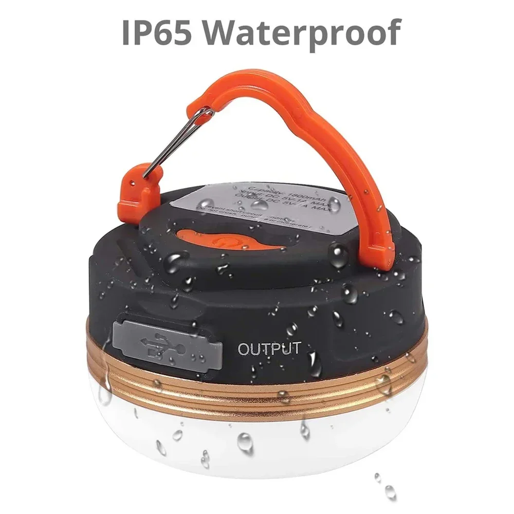 New Portable Camping Lights Outdoor Tent Lamp Have 5 Modes Retractable Hook Mini Family Walking 20W High-Power Emergency Lights
