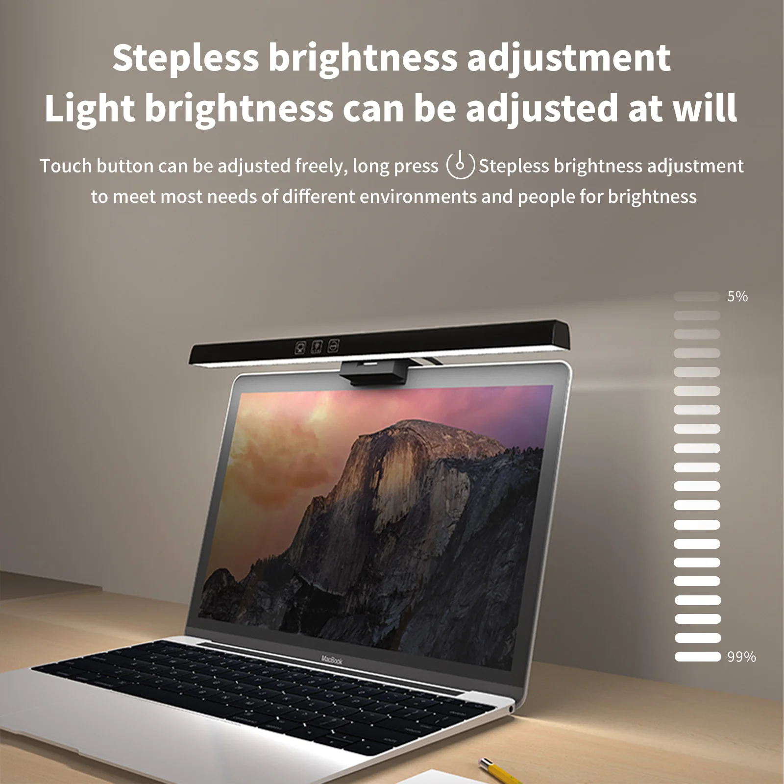 USB Stepless Dimming Screen Hanging Lights Curved Screen Monitor Light Bar RGB Background Atmosphere Desk Lamp Monitor Light Bar