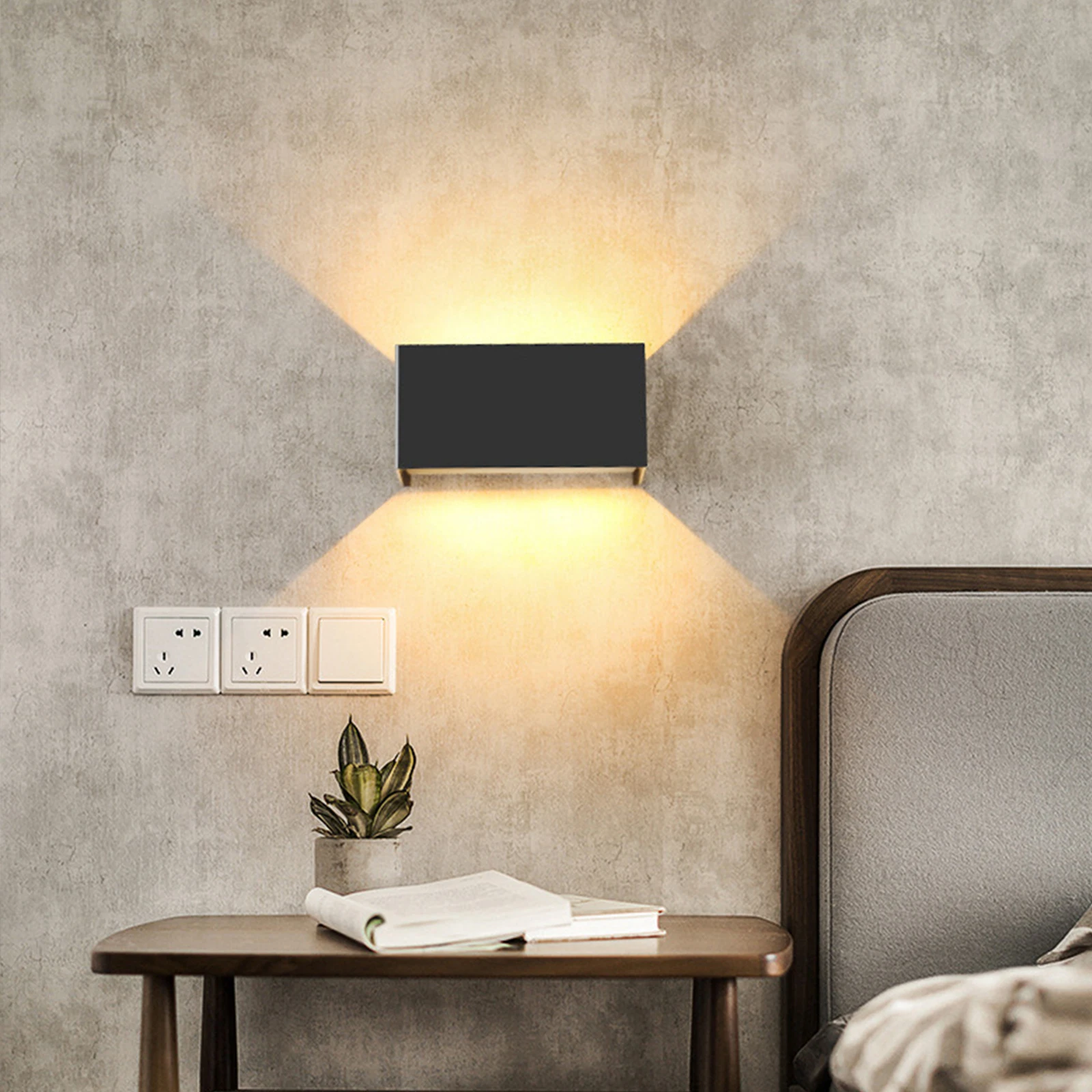Nordic Modern Wall Light 12W 24W IP65 Waterproof LED Lamps Indoor Outdoor Wall Sconce Living Room Porch Bedroom Wall Lamp