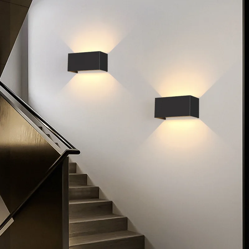 Nordic Modern Wall Light 12W 24W IP65 Waterproof LED Lamps Indoor Outdoor Wall Sconce Living Room Porch Bedroom Wall Lamp