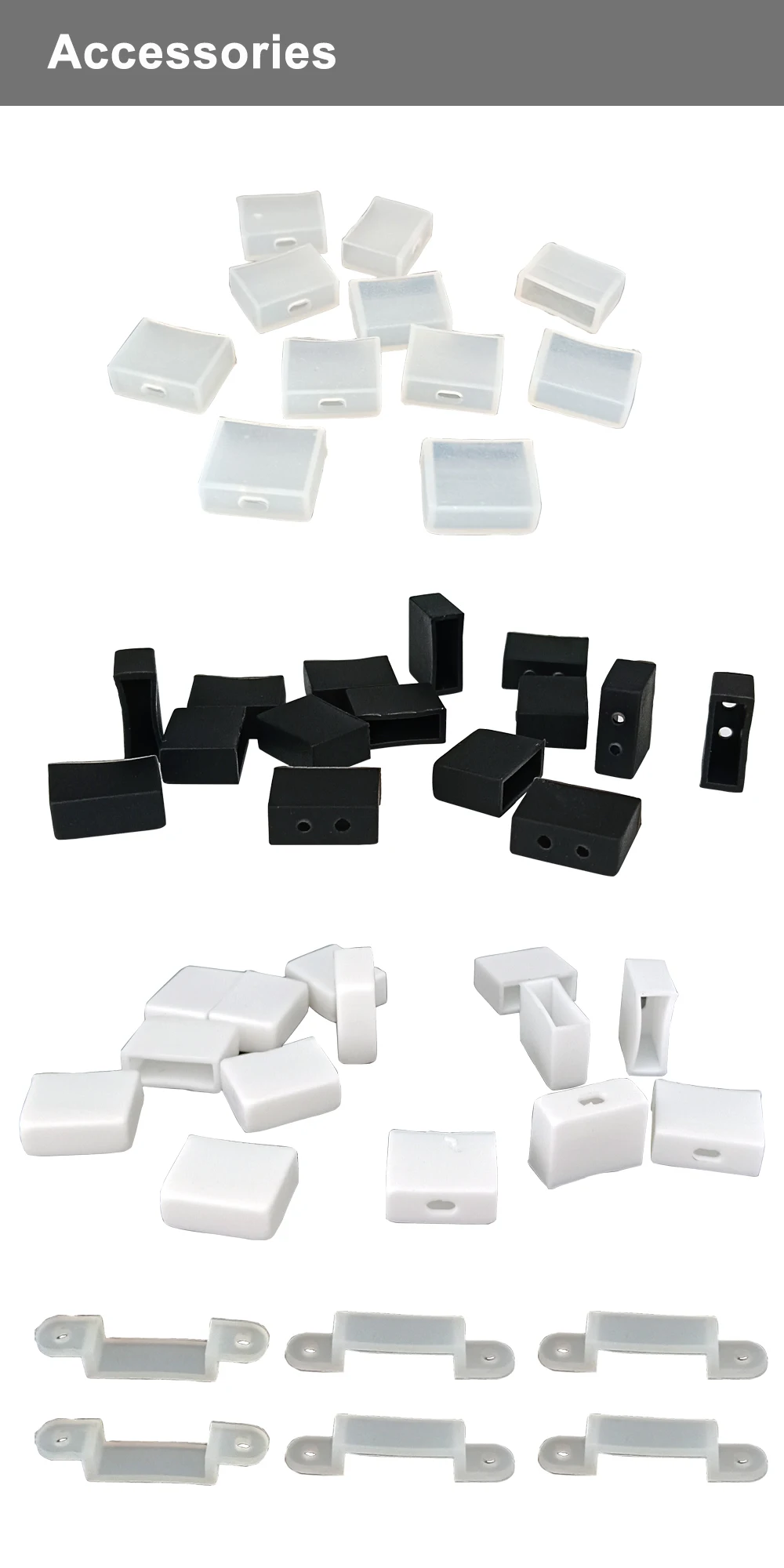 1-5m Black White Transparent Silicon Tube IP67 Waterproof For 10mm PCB Width SMD 5050 3528 WS2811 WS2812B Led Strip Light