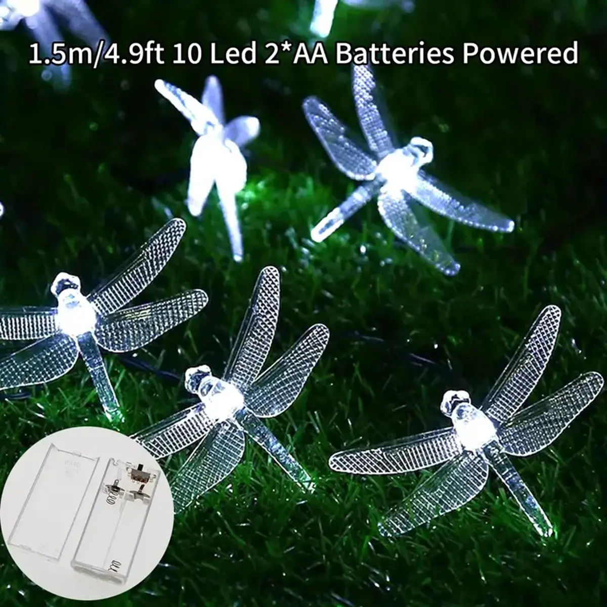 1PC 1.5M 10 LED Decorative Fairy Lighting Strand Battery Powered For Home Garden Bedroom Wedding Birthday Party Festival Decor