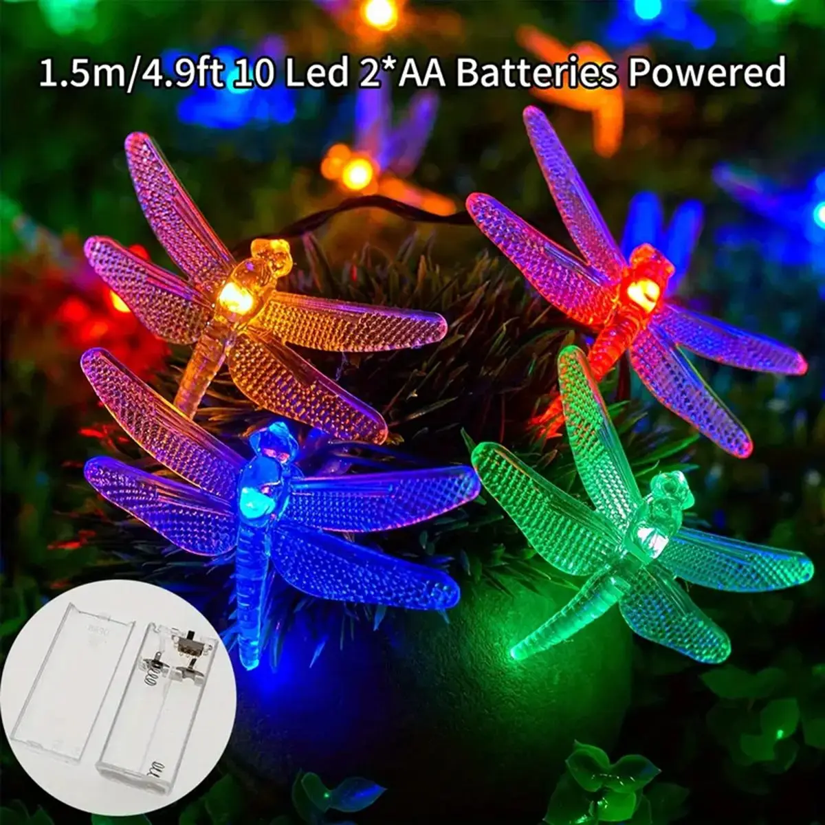 1PC 1.5M 10 LED Decorative Fairy Lighting Strand Battery Powered For Home Garden Bedroom Wedding Birthday Party Festival Decor