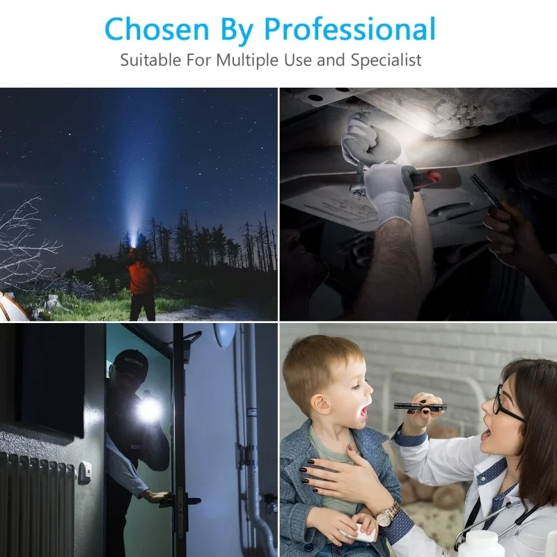 Portable Mini LED Flashlight Use AAA Battery Small Pen Light medical examination Ultra Brigh Outdoor Emergency Handheld Torch