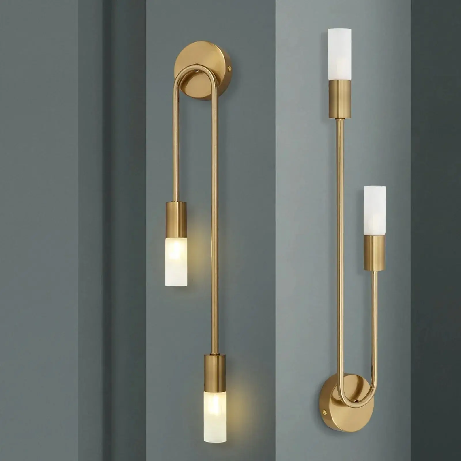 LED Golden Black Light Luxury Wall Lamp Living Room Nordic Modern Minimalist Creative Background Wall Corridor Bedroom Bedside