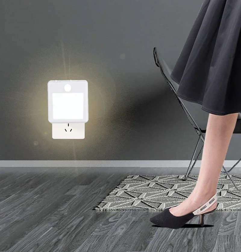 Night Light Motion Sensor LED Light EU/US Plug Lamps Children'S Night Light Wireless Night Lamp For Bedside Table Bedroom Nigh
