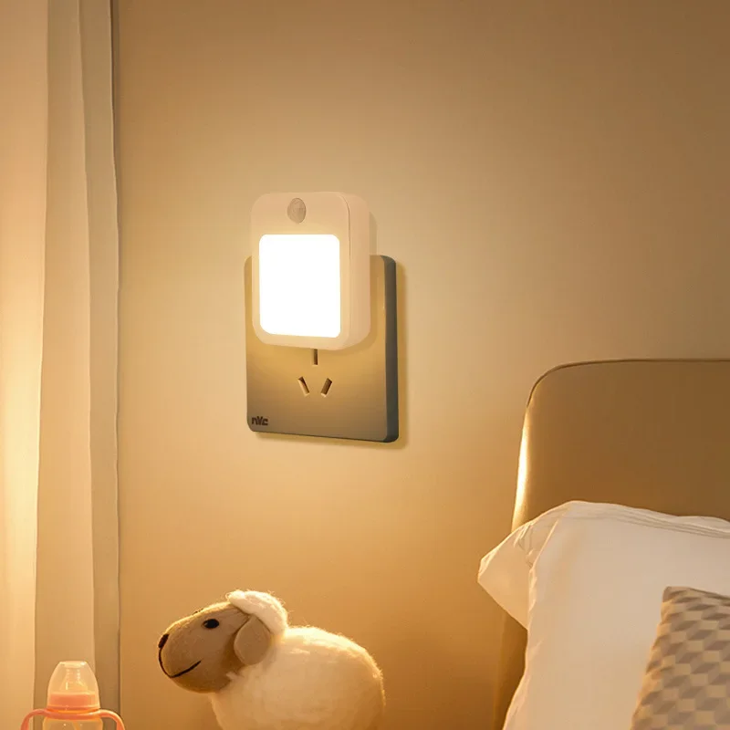 Night Light Motion Sensor LED Light EU/US Plug Lamps Children'S Night Light Wireless Night Lamp For Bedside Table Bedroom Nigh