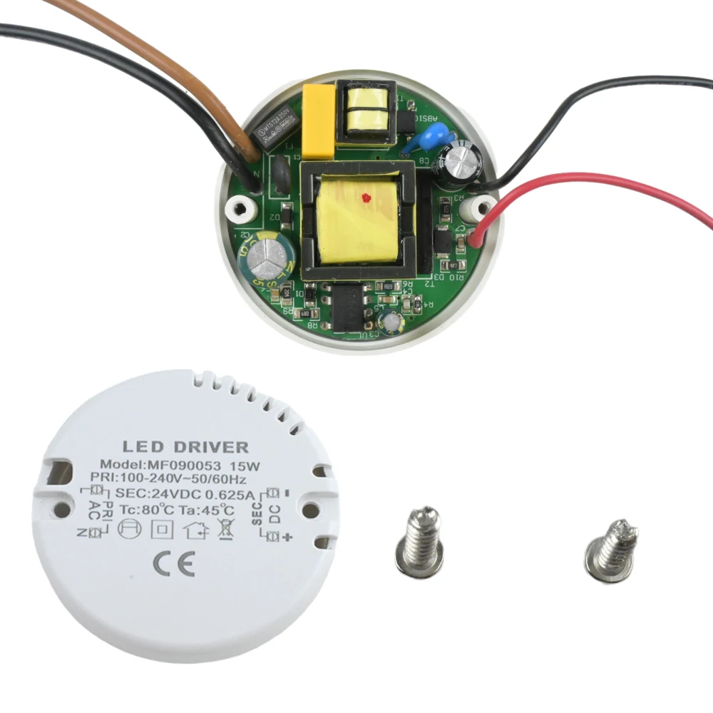 12W 15W Round LED Driver AC 220-240V TO DC 12V 24V Power Supply Adapter External Transformer For LED Strip Lamp Indoor Lighting