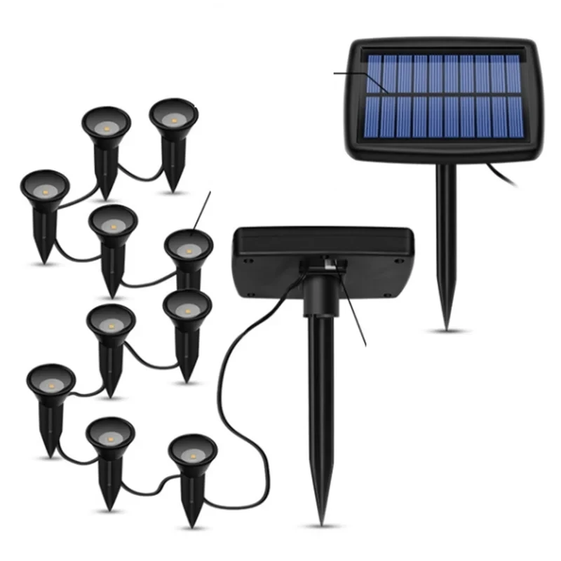 Outdoor Solar Lights Pathway Patio Lawn Ground Lamp IP65 Waterproof Landscape Spotlights Garden Decoration Outdoor Lights