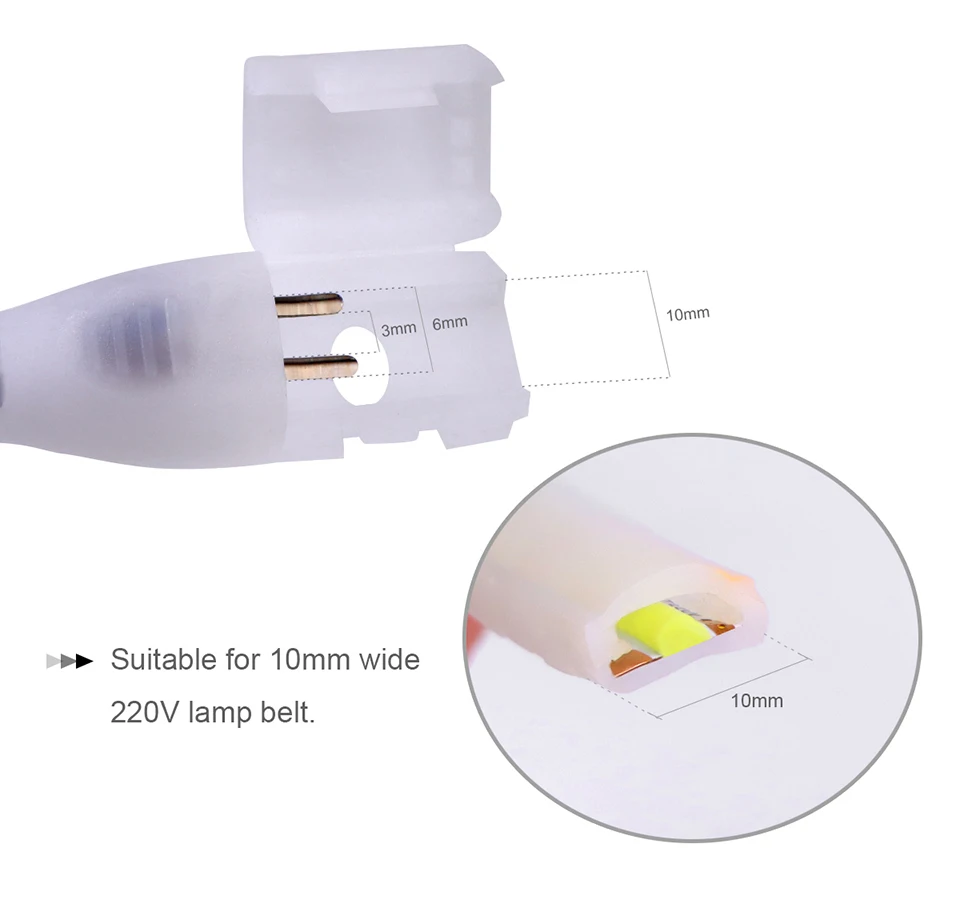 220V 110V COB LED Strip EU Plug US Plug LED Light Tape Clip Accessory