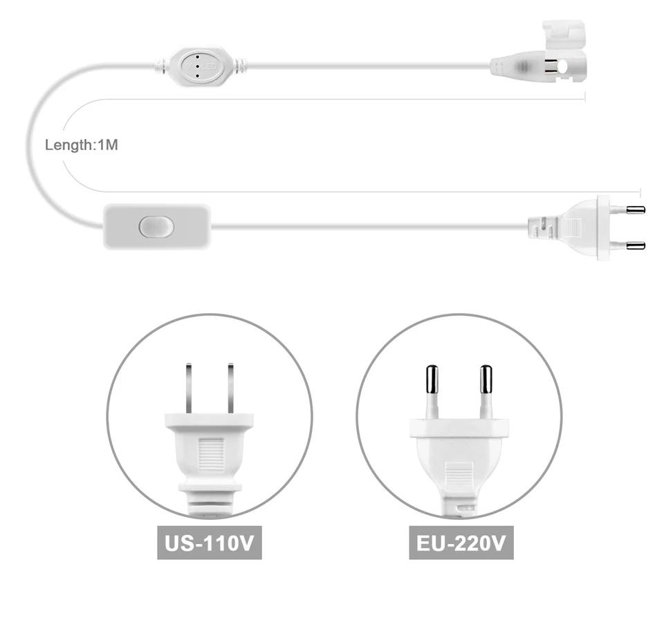 220V 110V COB LED Strip EU Plug US Plug LED Light Tape Clip Accessory