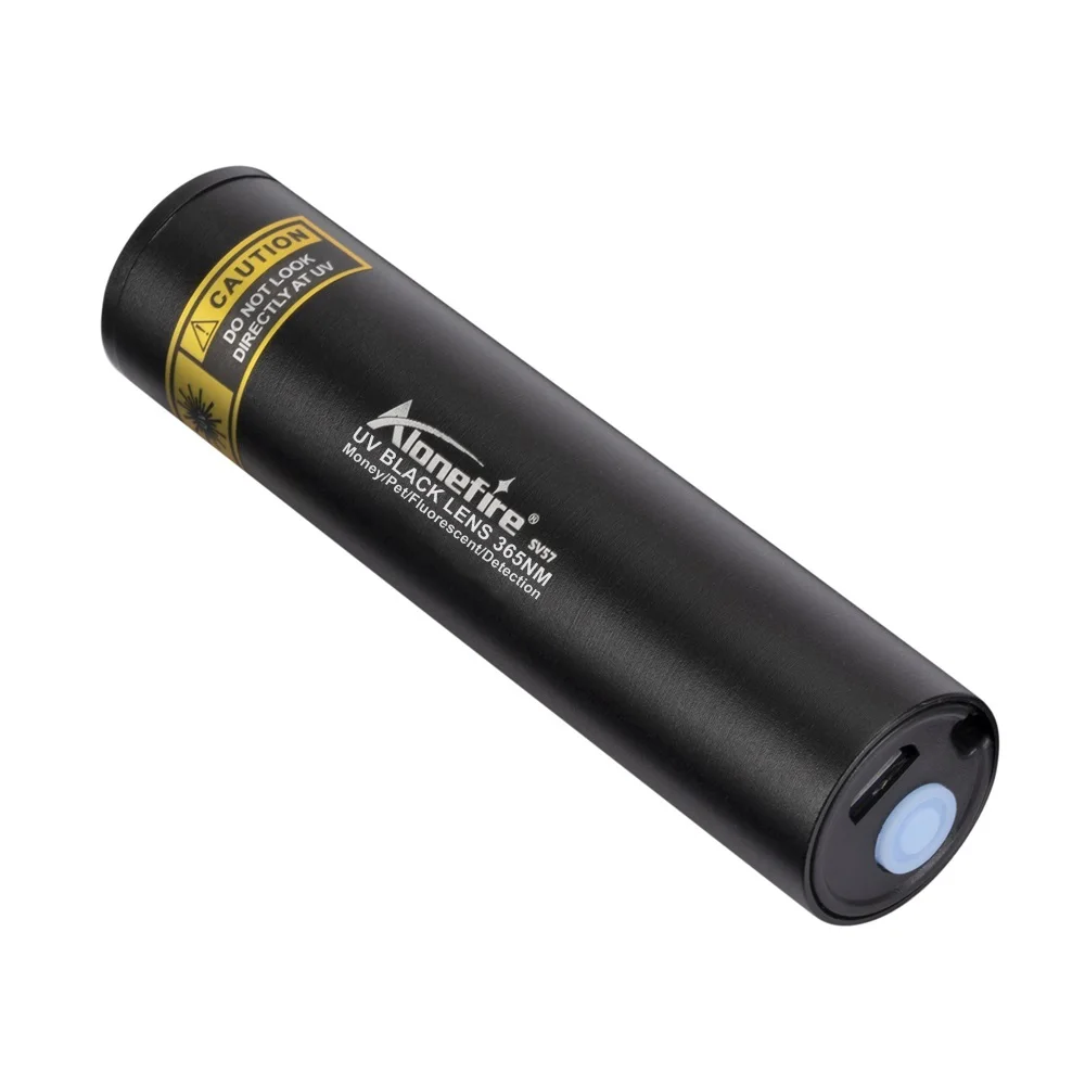 3W 365nm UV Flashlight USB Rechargeable Ultraviolet Torch Pets Urine Cat Tinea Money Ore Scorpion Detection Black Light SV57