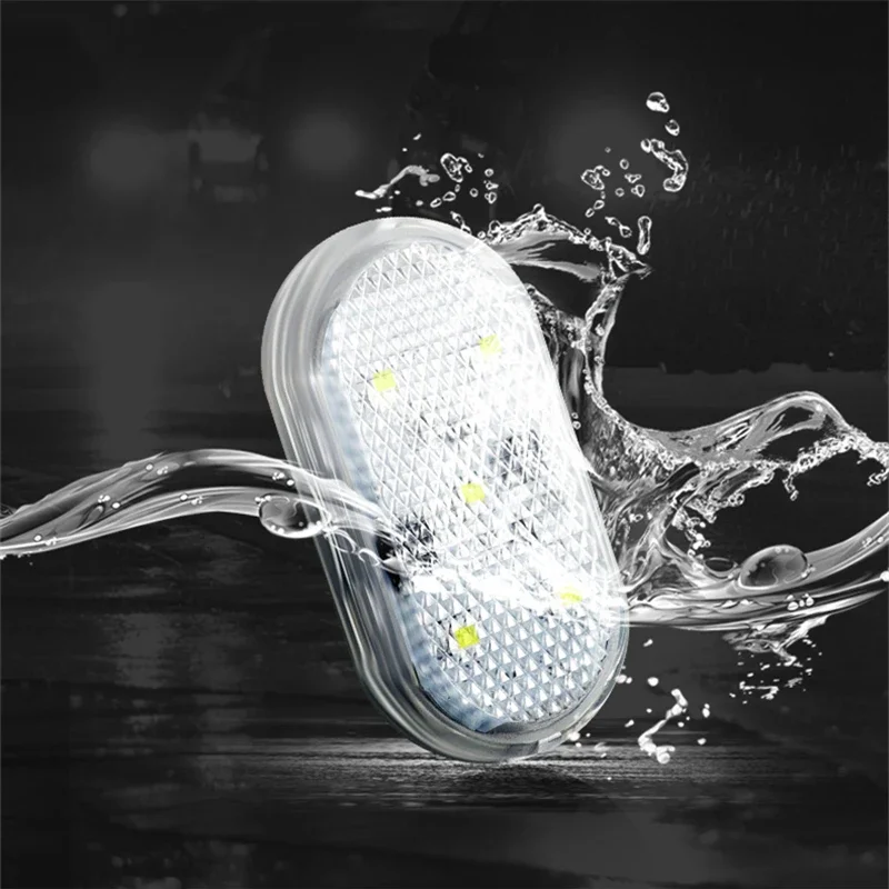 1 2 4pcs Led Car Door Light Car Interior USB Rechargeable Wireless Magnetic Switch Night Lamp Car Door Signal Welcome Lighting