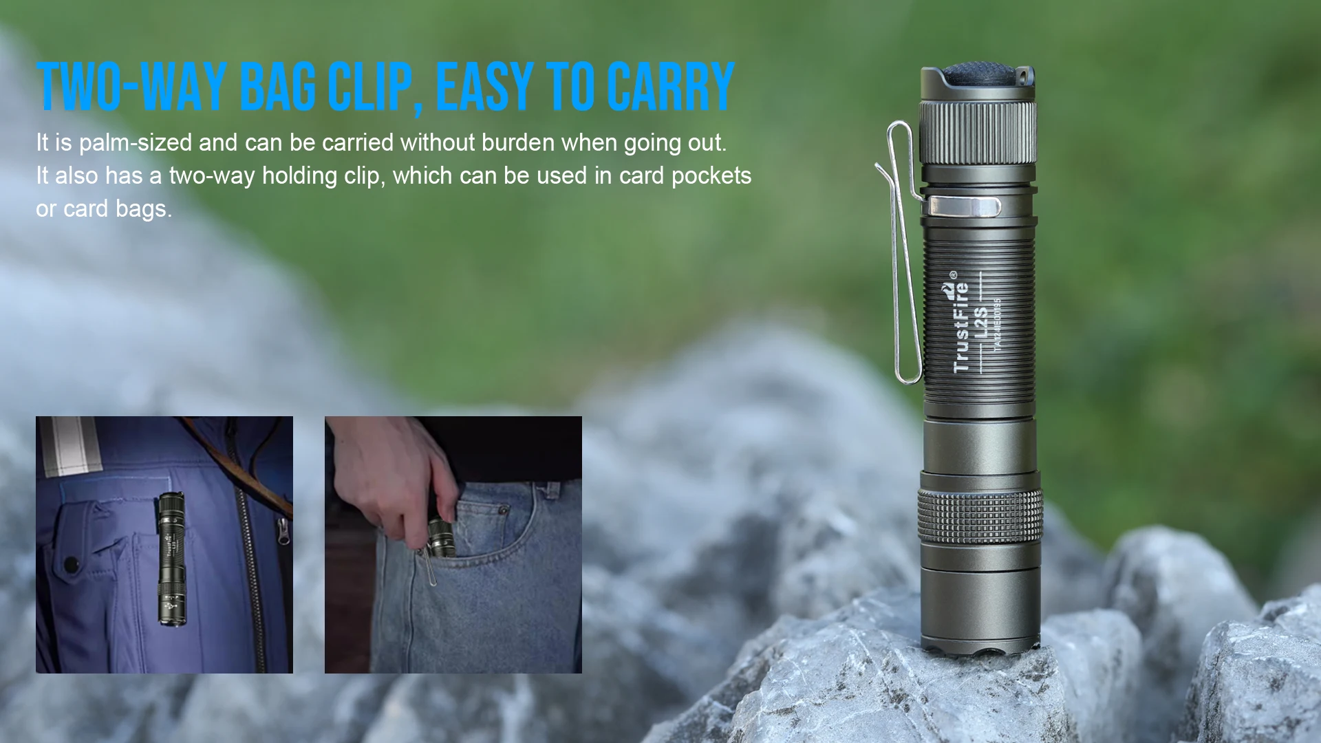 Trustfire L2S Tactical Flashlight 1050Lumens IPX6 14500 Potable Torch Lighting Tyce C USB Rechargeable Lamp with Memory Function