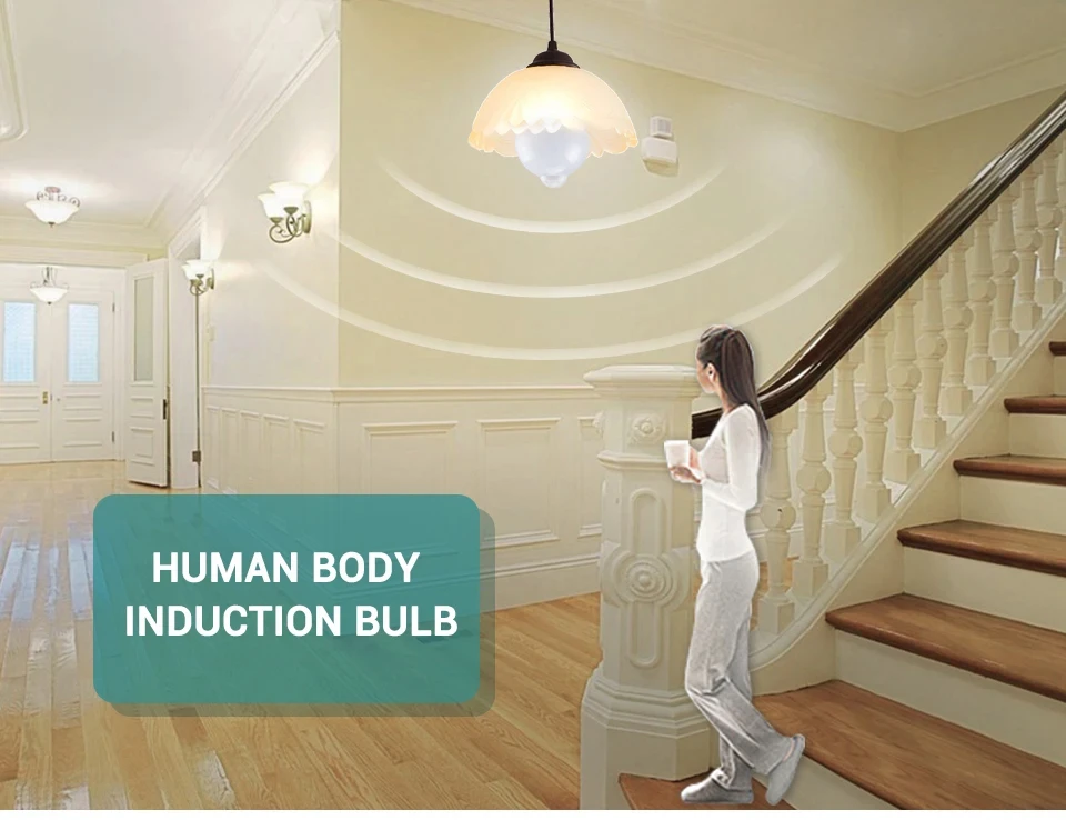 B22 LED Bulb Light 12W 15W 18W 20W PIR Sensor Motion Bulb Lamp Energy Saving For Living Room Bedroom Kitchen