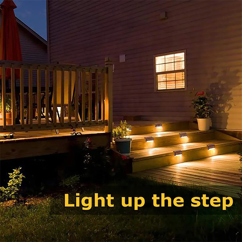 2/4/8/16 Pack Solar Deck Lights LED Waterproof Outdoor Solar Powered LED Step Lights For Decks Stairs Patio Yard Garden Decor