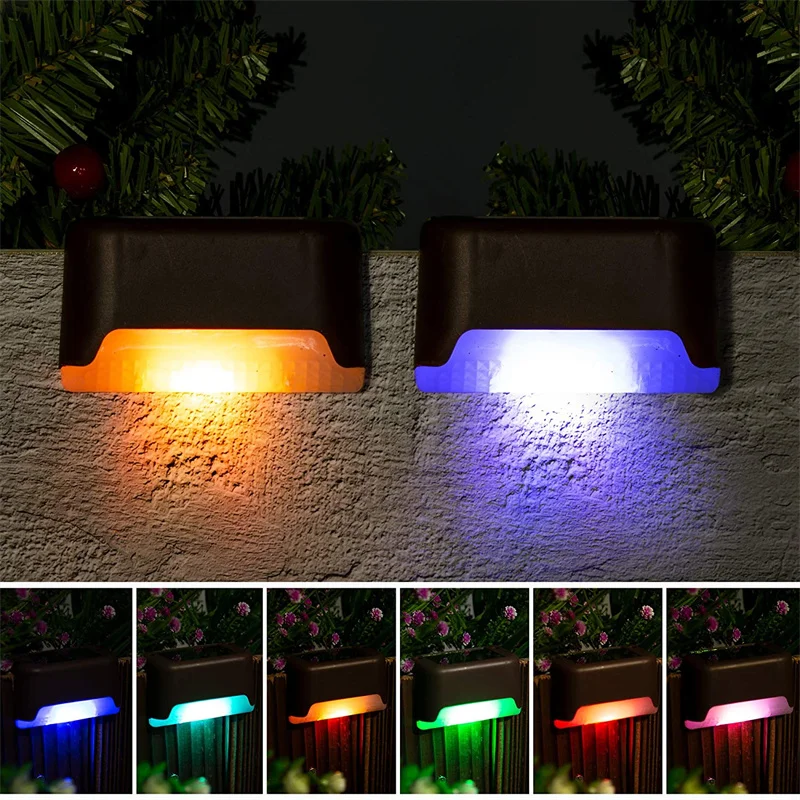 2/4/8/16 Pack Solar Deck Lights LED Waterproof Outdoor Solar Powered LED Step Lights For Decks Stairs Patio Yard Garden Decor