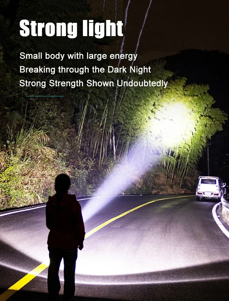 Super Bright Mini 3LED Flashlight With Pen Clip And Tail Magnet,Builtin Battery USB Charge Outdoor Portable Torch Emergency Lamp