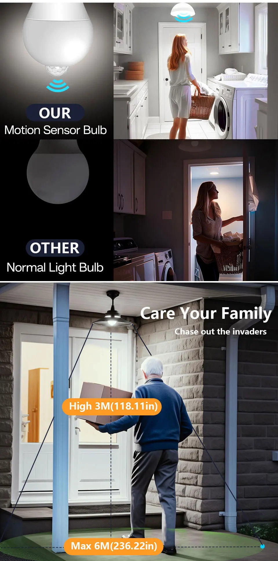 Motion Sensor LED Light 220V 110V E27 B22 12W 15W 18W LED Lamp Auto Smart Infrared LED Bulb Energy Saving Bombillas Home Porch