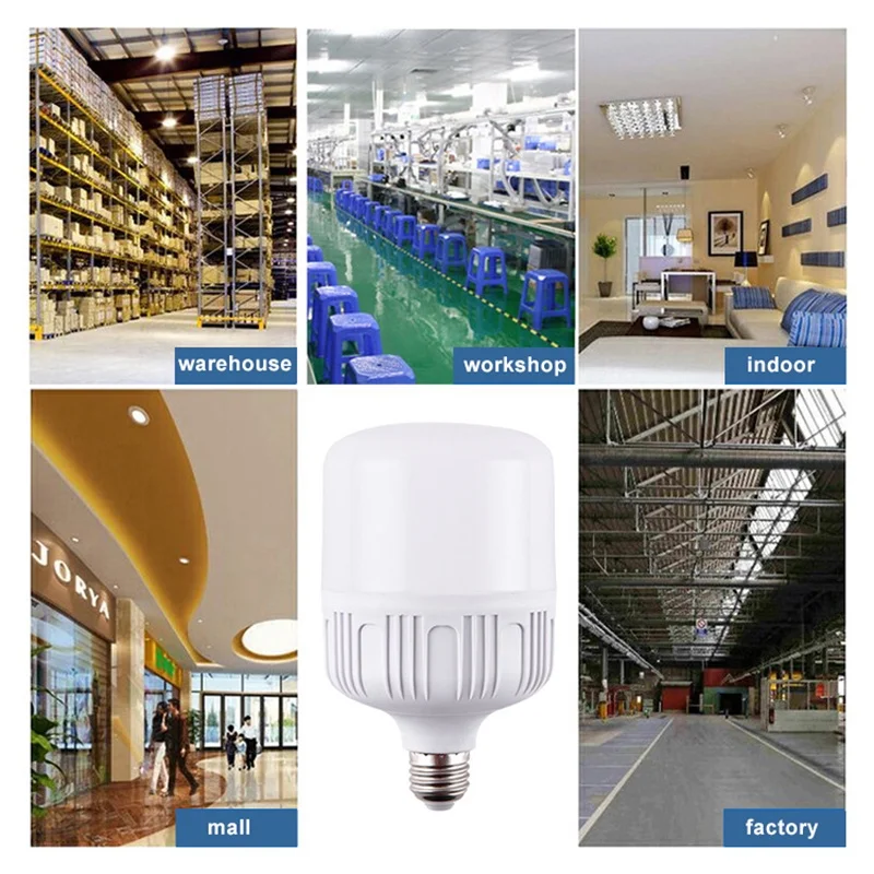 50/40/30/20/15W LED Bulb E27 Screw Mouth Lights Eye Protection Saving Energy Lamp Interior Living Room Bedroom Office Lighting