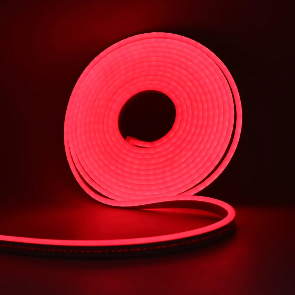 12V 24V LED Neon Light Strip Waterproof Neon Sign 6X12mm Silicone Rope Lights Flexible Lamp Decoration with DC Plug/2pin Wire