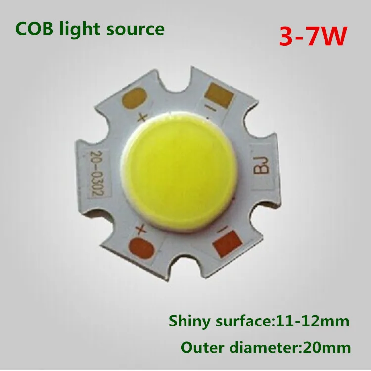 10PCS COB 3W 5W 7W 10W led cob chip 240-1200lm Side 11-20MM Chip On Board Spot Lights bulb spotlight Downlight LED COB LIGHTING