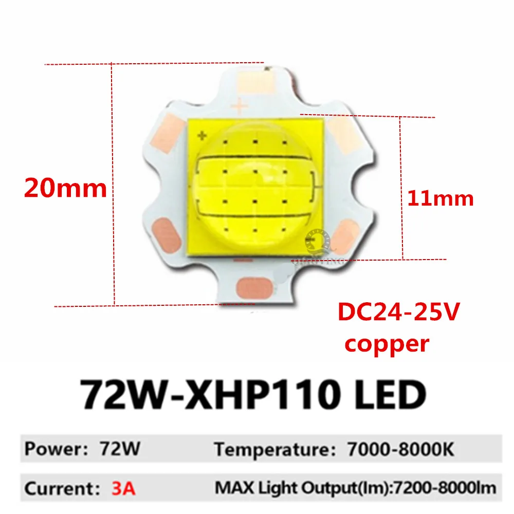DC3V/6V/24V XML2 T6 XHP70 XHP90 XHP110 LED COB Replace 18W 30W 36W 45W 54W 72W For Flashlight Car Light Diving Light Source