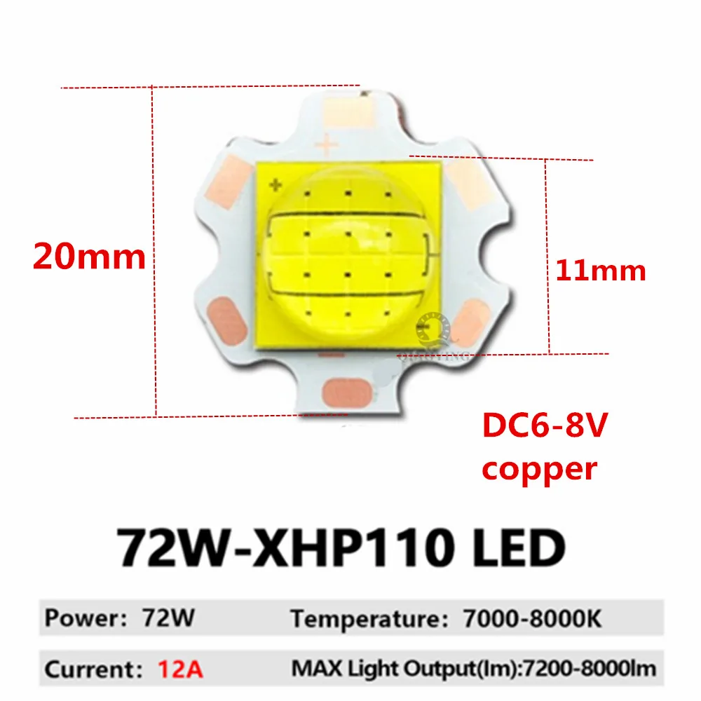 DC3V/6V/24V XML2 T6 XHP70 XHP90 XHP110 LED COB Replace 18W 30W 36W 45W 54W 72W For Flashlight Car Light Diving Light Source
