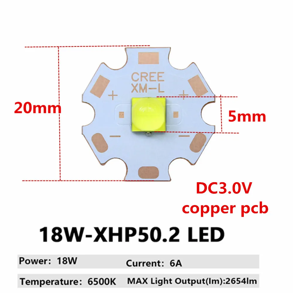 DC3V/6V/24V XML2 T6 XHP70 XHP90 XHP110 LED COB Replace 18W 30W 36W 45W 54W 72W For Flashlight Car Light Diving Light Source