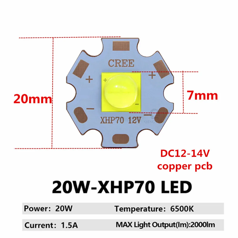 DC3V/6V/24V XML2 T6 XHP70 XHP90 XHP110 LED COB Replace 18W 30W 36W 45W 54W 72W For Flashlight Car Light Diving Light Source