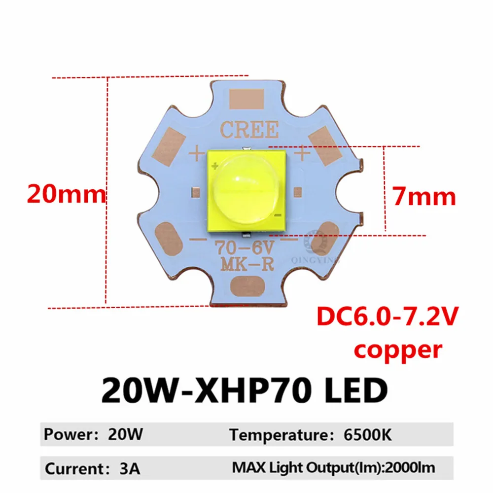 DC3V/6V/24V XML2 T6 XHP70 XHP90 XHP110 LED COB Replace 18W 30W 36W 45W 54W 72W For Flashlight Car Light Diving Light Source