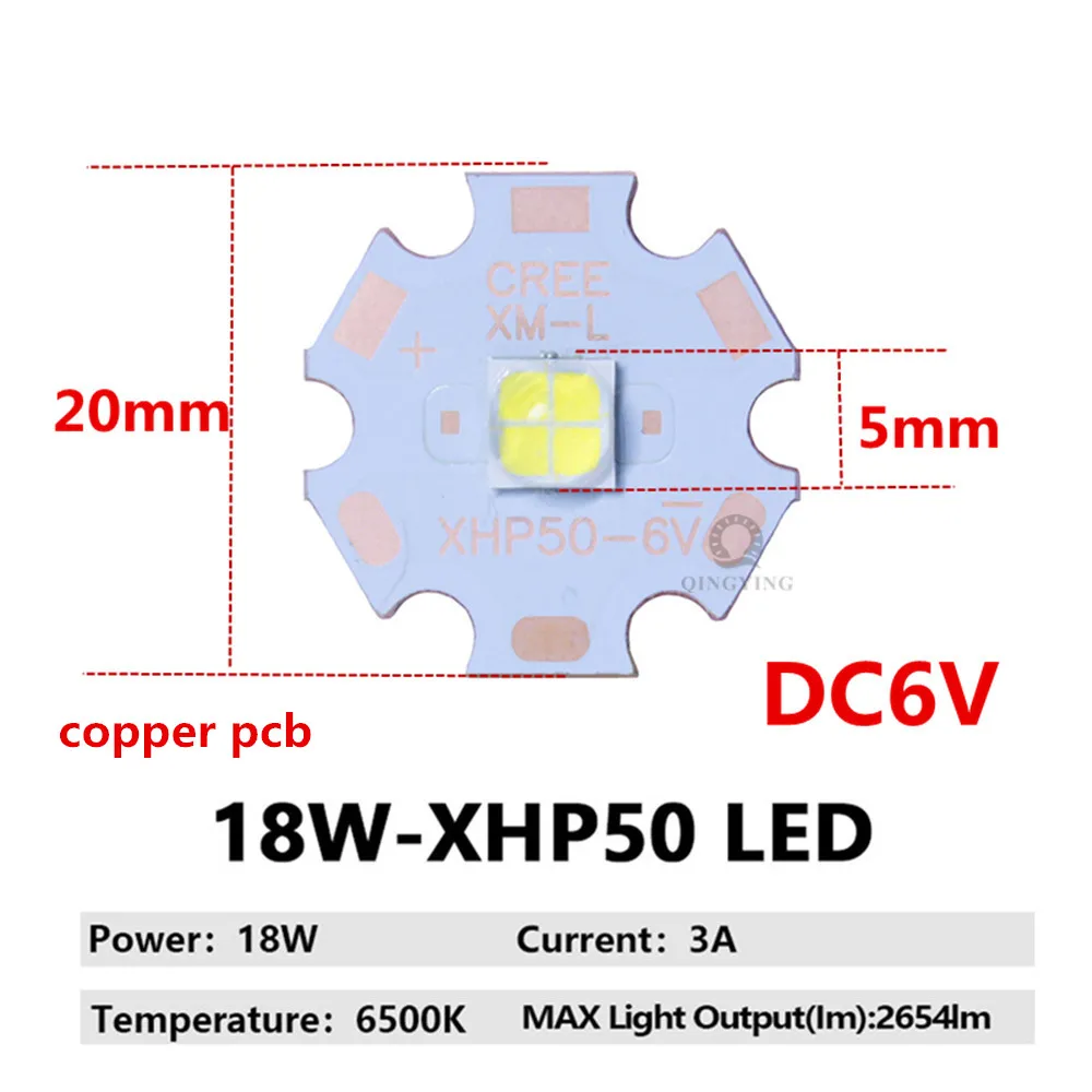 DC3V/6V/24V XML2 T6 XHP70 XHP90 XHP110 LED COB Replace 18W 30W 36W 45W 54W 72W For Flashlight Car Light Diving Light Source