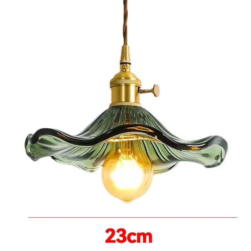 Nordic Style Simple LED Pendant Light Fixtures Bedroom Living Room Bar Colorful Glass Copper Hanging Lamp Lights