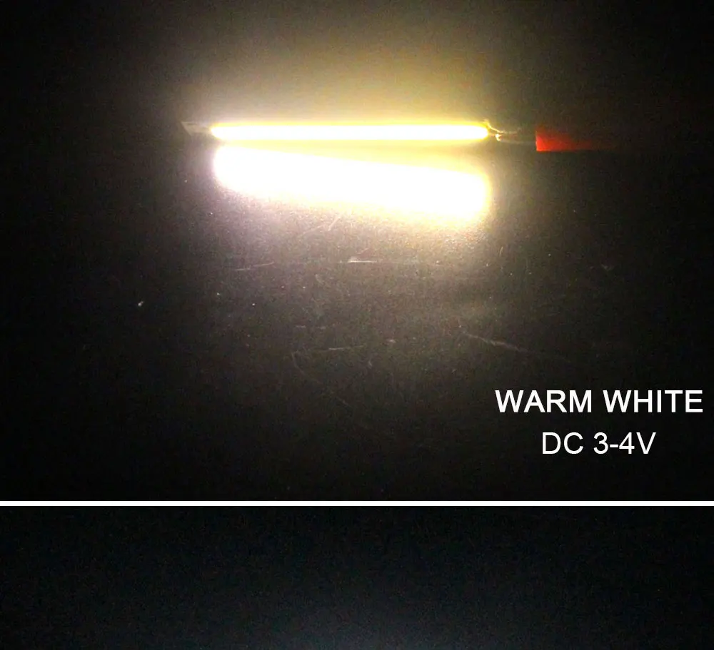 10pcs 60x8mm 2V 3V LED COB Light 3.7V Chip On Board Light Bar Warm Cold White Blue Red Color 1W 3W LED Lighting Work Lamp DIY