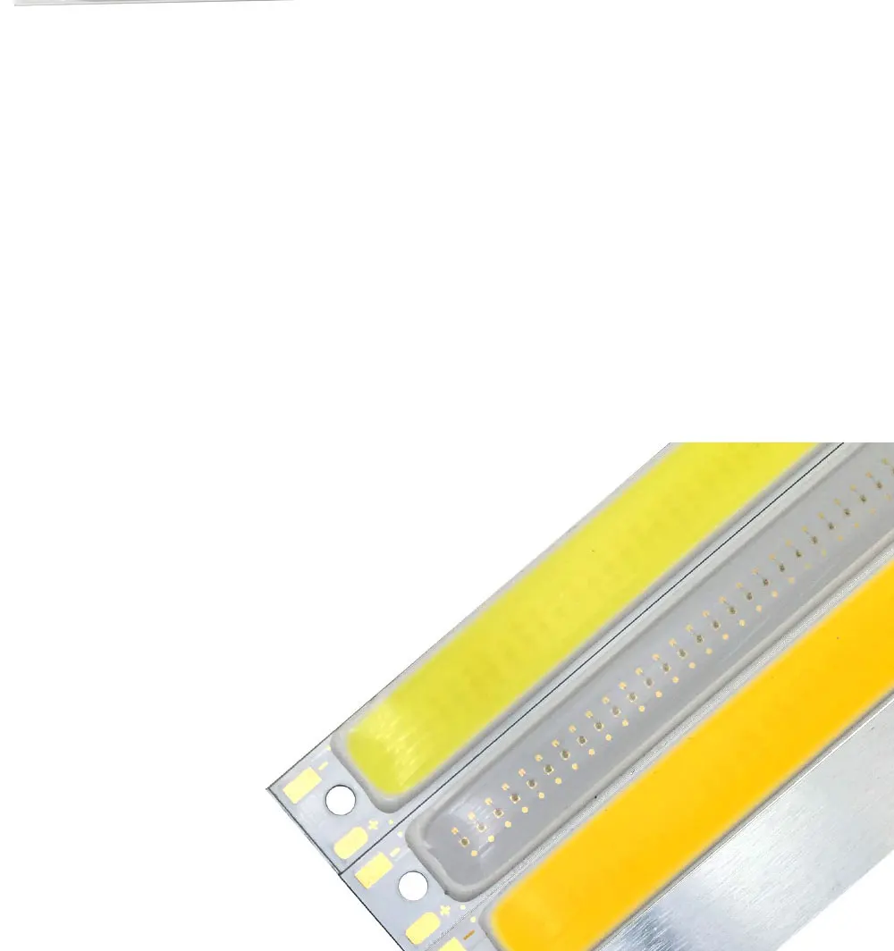 10pcs 60x8mm 2V 3V LED COB Light 3.7V Chip On Board Light Bar Warm Cold White Blue Red Color 1W 3W LED Lighting Work Lamp DIY