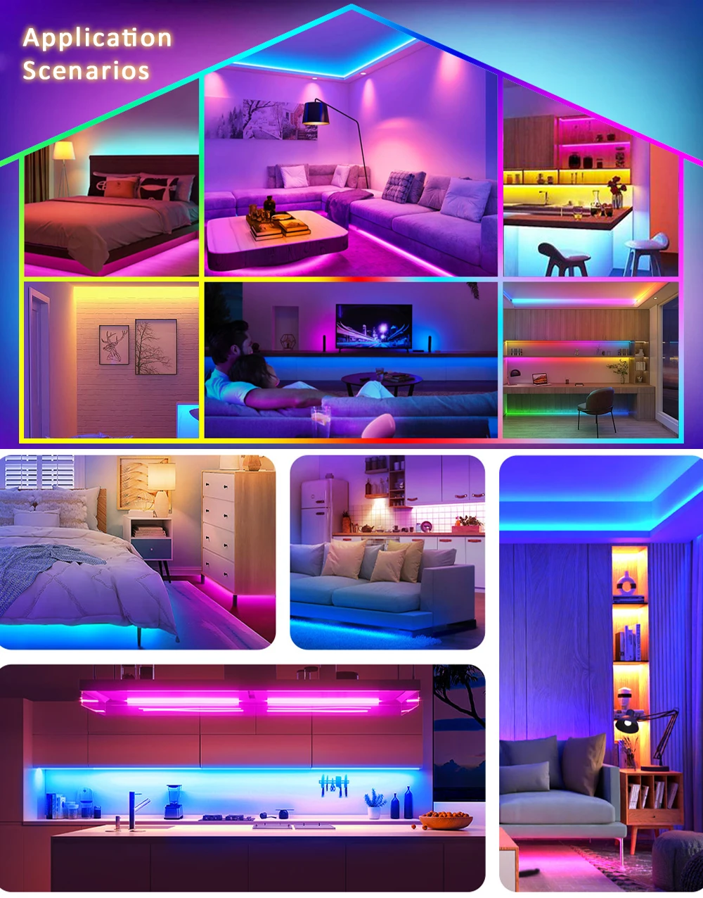 LED Strip RGBIC 5050 24V WS2811 5M 10M 15M 20M RGB IC Horse Running Water Flowing Lights Tape Diode Ribbon Room Decoration Lamp
