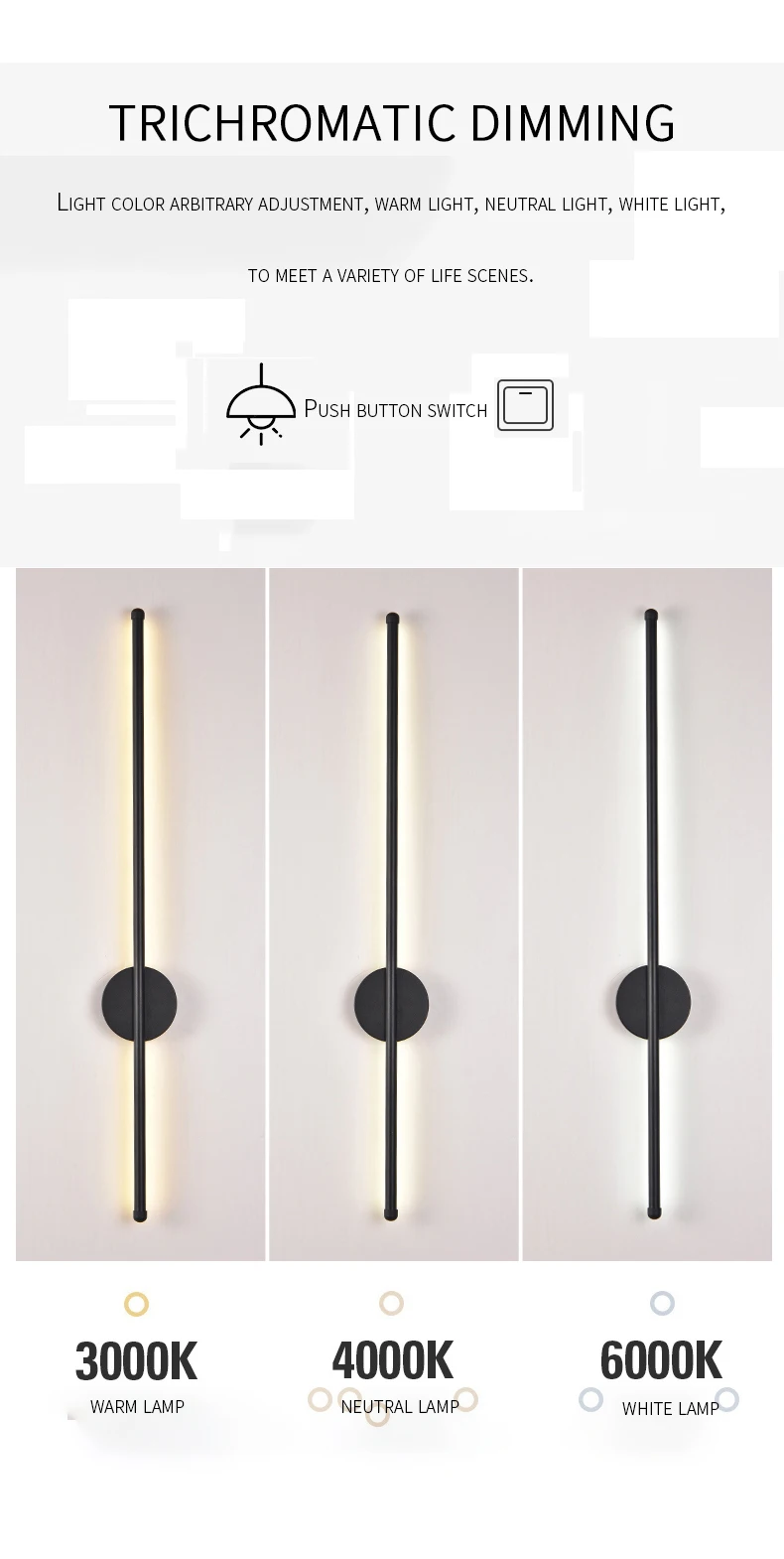 Modern Wall Light Original LED Room Decoration Bedroom Living Room Lights For TV Wall Home Appliances Simple Lighting Fixtures