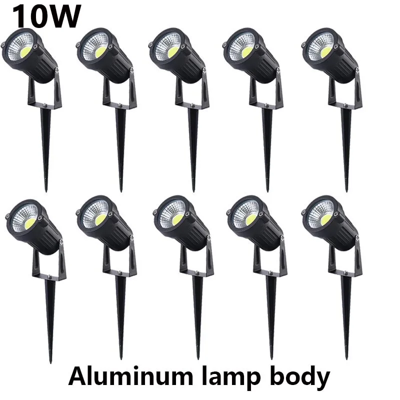 LED Garden Lawn Lamp 5W 10W 15W Outdoor Waterprof IP65 220V110V12V24V Landscape Spike Bulb Garden Path COB Lawn Spotlights