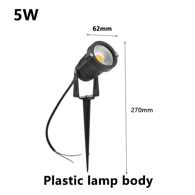 LED Garden Lawn Lamp 5W 10W 15W Outdoor Waterprof IP65 220V110V12V24V Landscape Spike Bulb Garden Path COB Lawn Spotlights