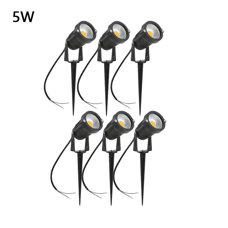 LED Garden Lawn Lamp 5W 10W 15W Outdoor Waterprof IP65 220V110V12V24V Landscape Spike Bulb Garden Path COB Lawn Spotlights
