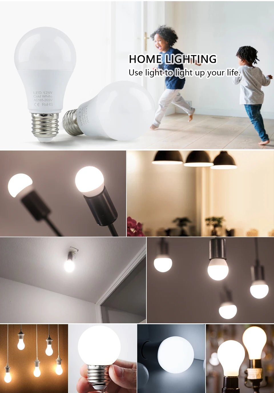 10pcs E27 LED Light Bulbs 220V 240V 18W 15W 12W 9W 6W 3W Spotlight Bulb LED Lamp Lampada Bombillas Lamparas For Home Table Lamp