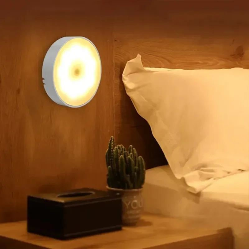 Motion Sensor LED Night Light USB Rechargeable Night Lamp For Kitchen Cabinet Wardrobe Lamp Staircase Wireless LED Closet Light