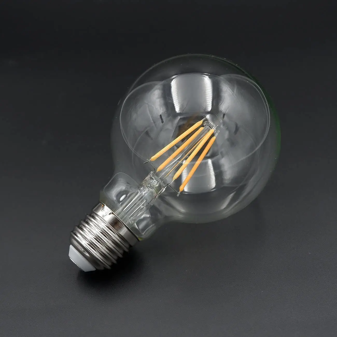 LED Edison Filament Light Retr Bulb Brown Golden G80 G95 G125 4W 6W 8W 10W 12W Dimmable E27 AC 220V Dimmer Restaurant Bedroom