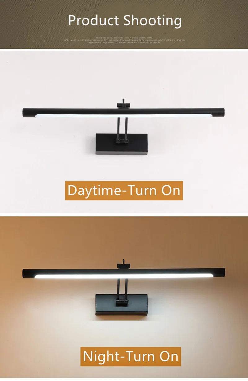 Mirror Wall Lamps Bathroom Modern Wall Lights 43CM 55CM 9W 12W Toilet Wall Mounted Lighting Fixtures Sconces Indoor Bedroom