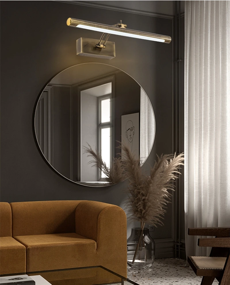 Mirror Wall Lamps Bathroom Modern Wall Lights 43CM 55CM 9W 12W Toilet Wall Mounted Lighting Fixtures Sconces Indoor Bedroom