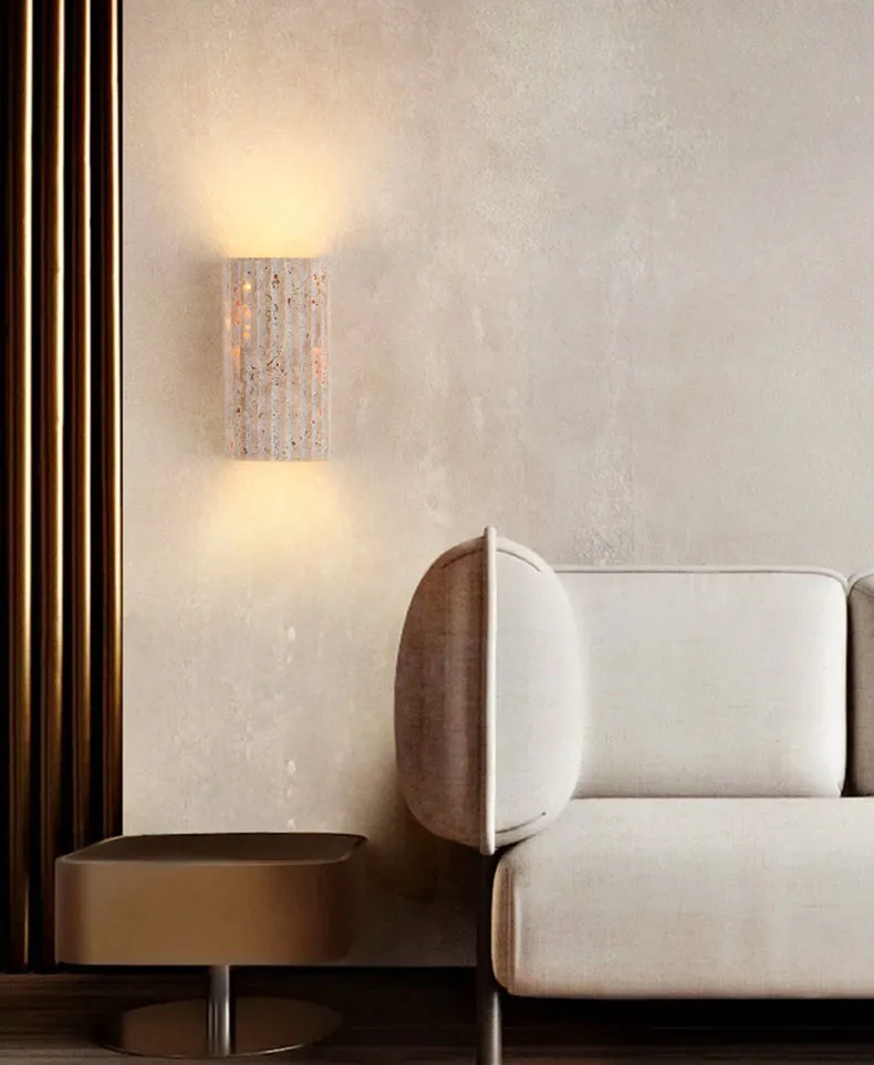 Three-dimensional Natural Stone Wall Light Outdoor 3000K For Living Room Bedroom Stairs Corridor Indoor Art Deco