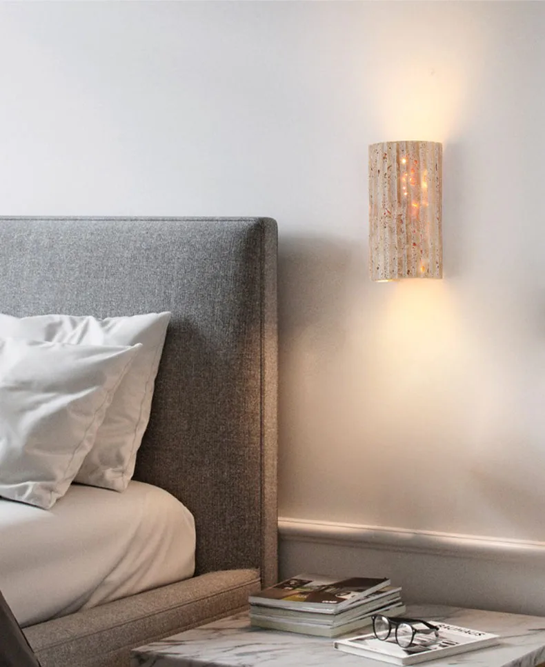 Three-dimensional Natural Stone Wall Light Outdoor 3000K For Living Room Bedroom Stairs Corridor Indoor Art Deco