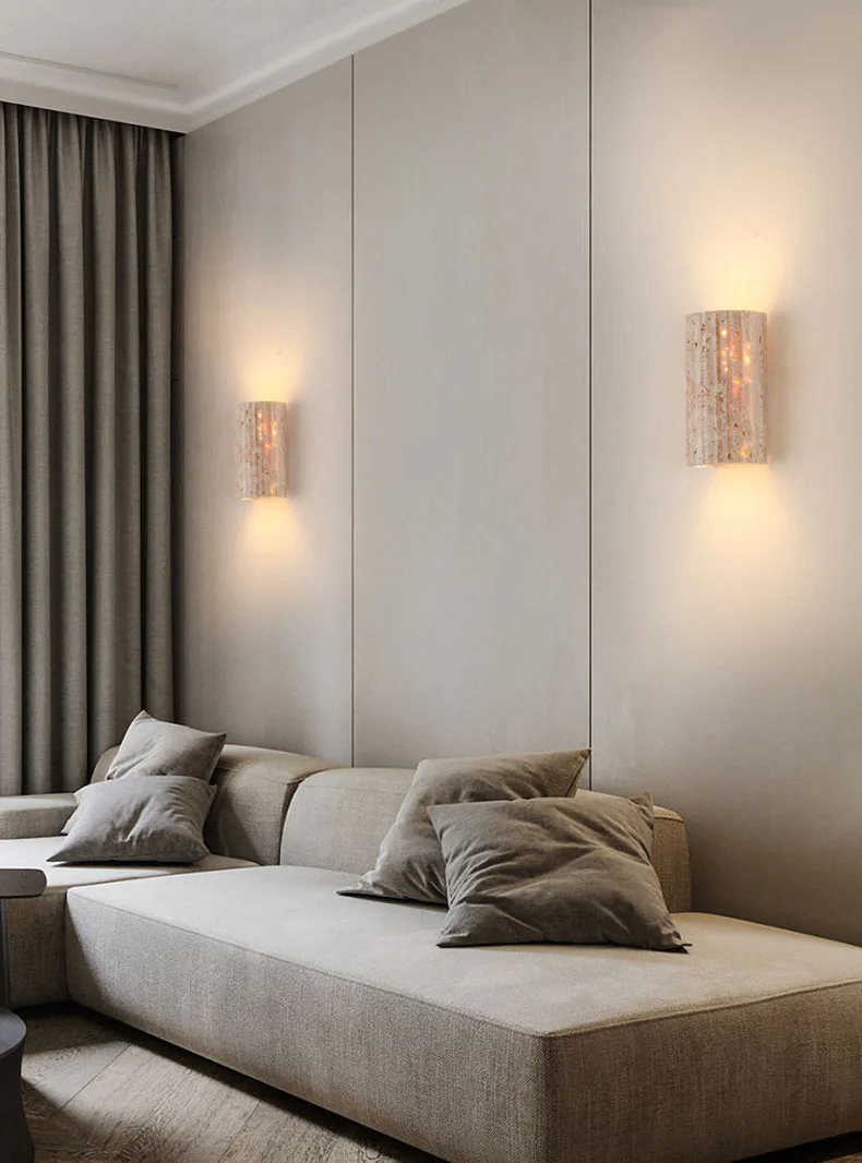 Three-dimensional Natural Stone Wall Light Outdoor 3000K For Living Room Bedroom Stairs Corridor Indoor Art Deco