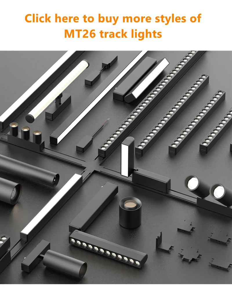 H6mm Ultra Thin Magnetic Track Light System 48V Living Room Ceiling Mount LED Ceiling Magnet Rail Lamp Spotlight Chandelier